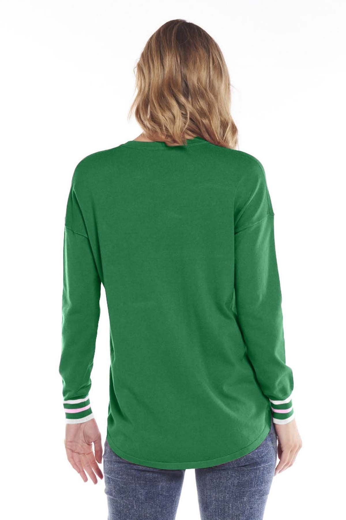 Betty Basics Sophie Knit Jumper in Lime - Hey Sara