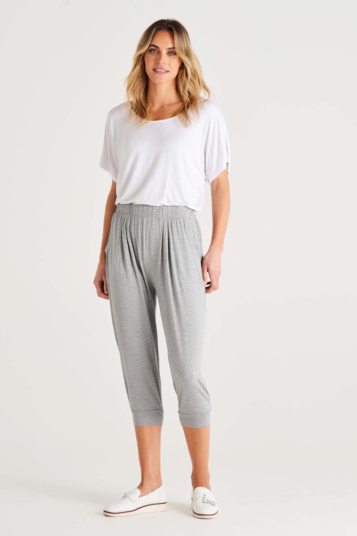 Betty Basics Tokyo Pant in Grey Marle - Hey Sara