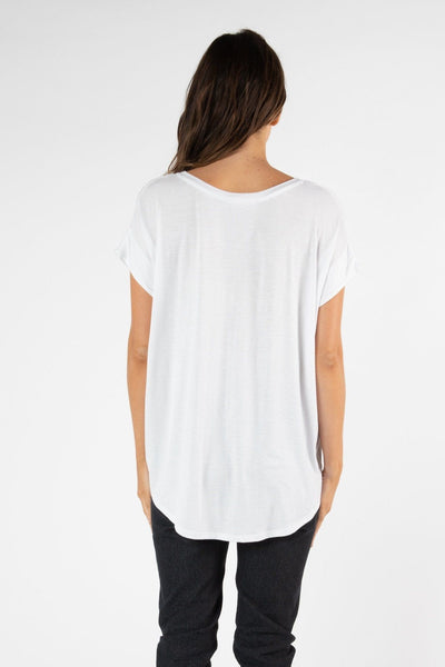 Betty Basics Toledo Tee in White - Hey Sara