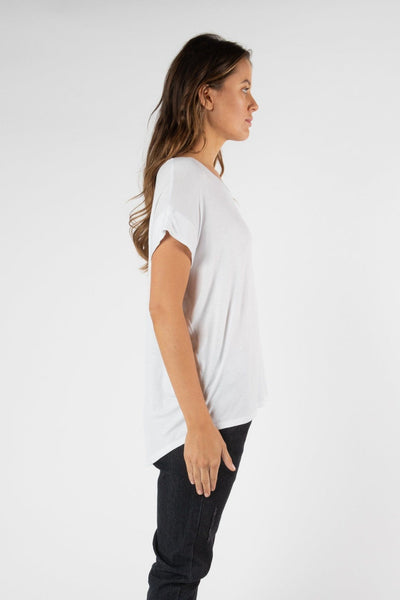 Betty Basics Toledo Tee in White - Hey Sara