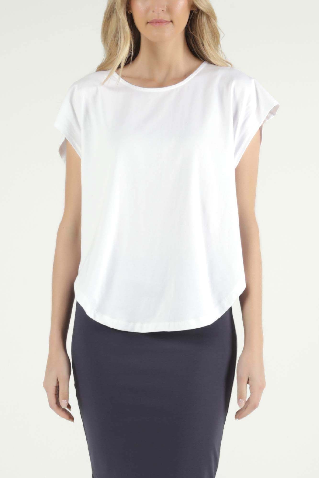 Betty Basics Tulip Top in White - Hey Sara