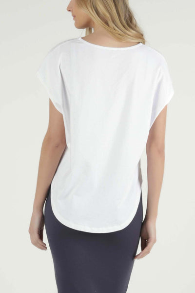 Betty Basics Tulip Top in White - Hey Sara