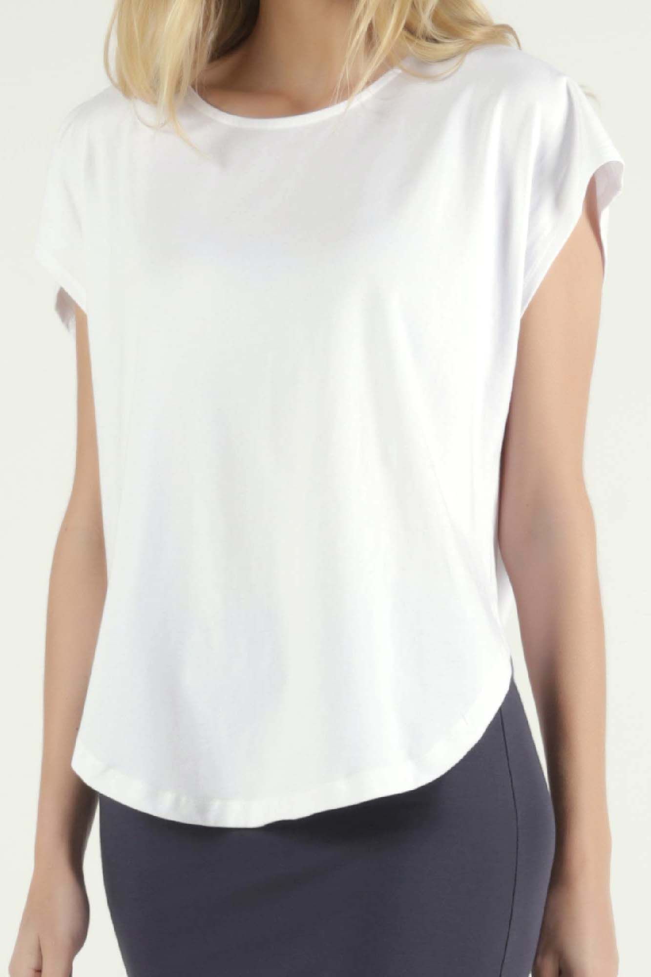 Betty Basics Tulip Top in White - Hey Sara