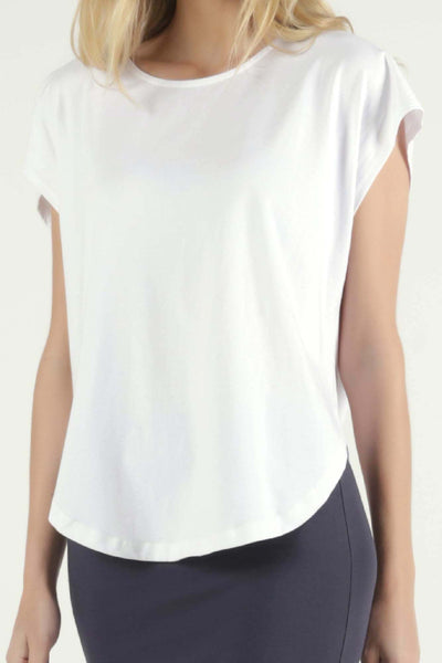 Betty Basics Tulip Top in White - Hey Sara