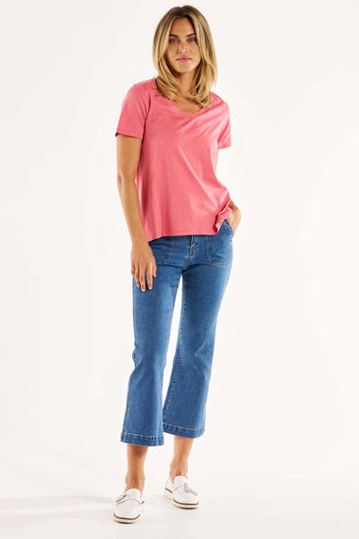 Betty Basics Luella Tee in Dusty Rose