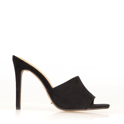 Billini Balira Stiletto Mule in Black Suede - Hey Sara
