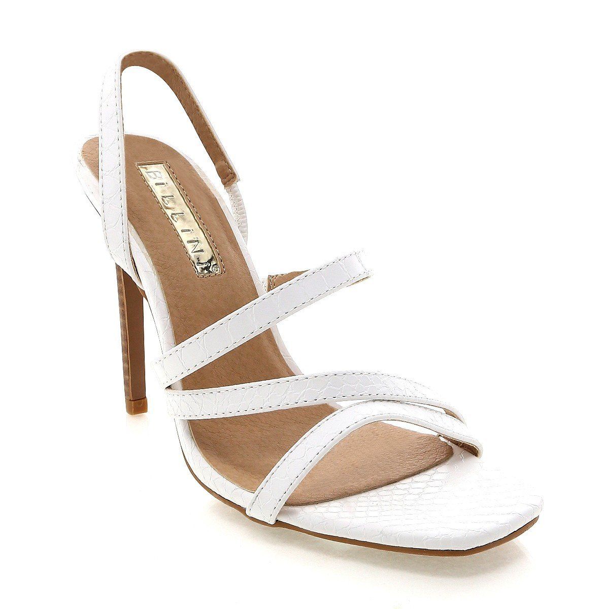 Billini Ballari Stiletto Heel in White Reptile - Hey Sara