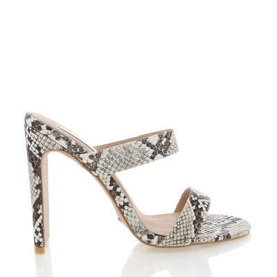 Billini Dionis Twin Strap Mule in Cream Snake - Hey Sara