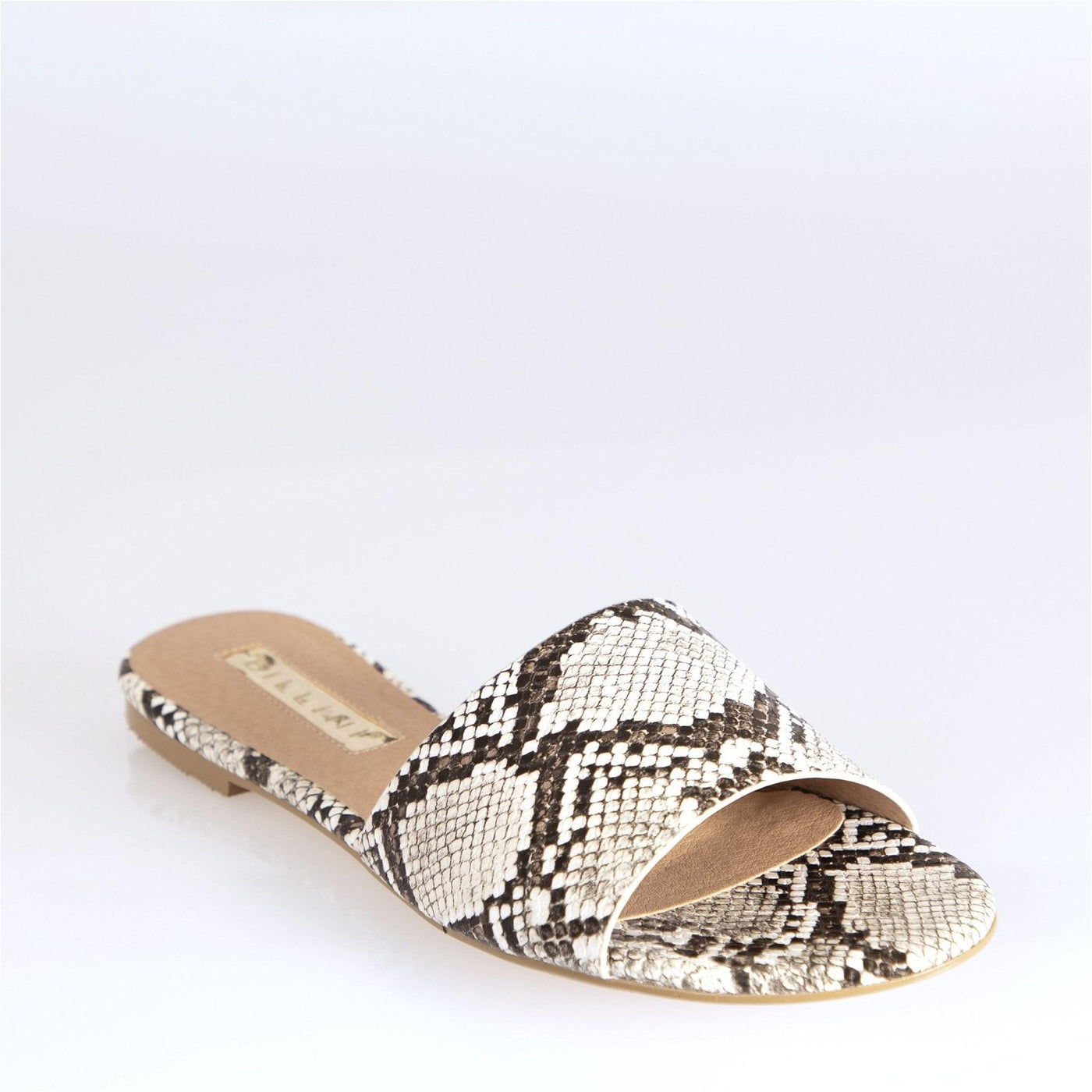 Billini Ipanema Slide in Cream Snake - Hey Sara