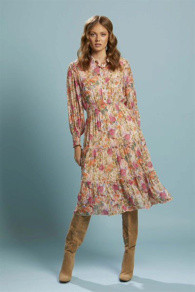 Fate + Becker Another Love Midi Shirt Dress in Vintage Floral - Hey Sara