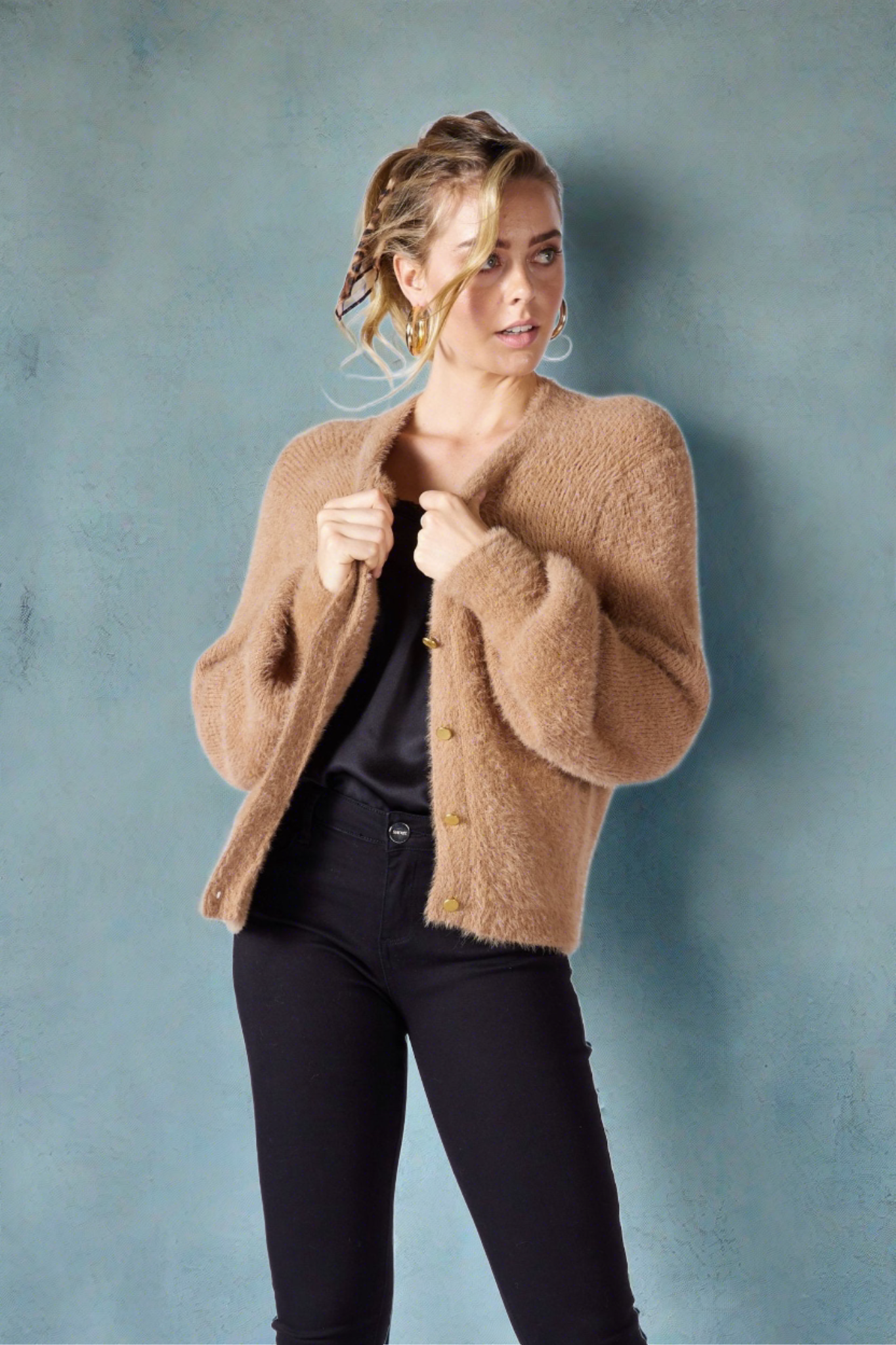 Fate + Becker Ashbury Cardigan in Mocha - Hey Sara