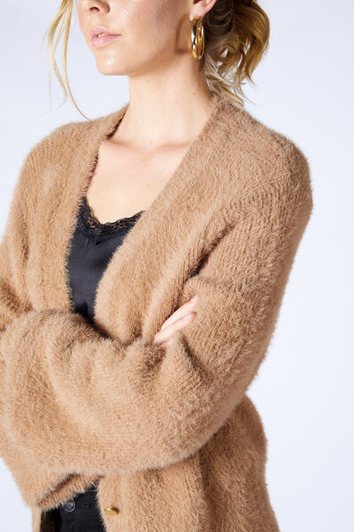 Fate + Becker Ashbury Cardigan in Mocha - Hey Sara