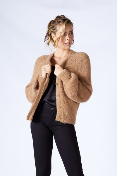 Fate + Becker Ashbury Cardigan in Mocha - Hey Sara