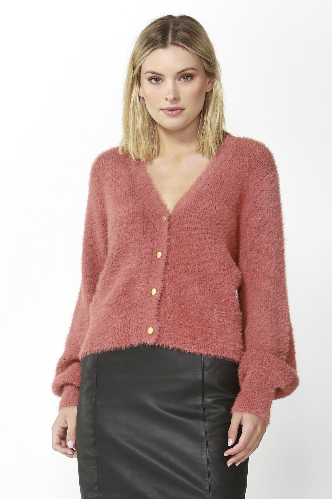 Fate + Becker Ashbury Cardigan in Rose - Hey Sara