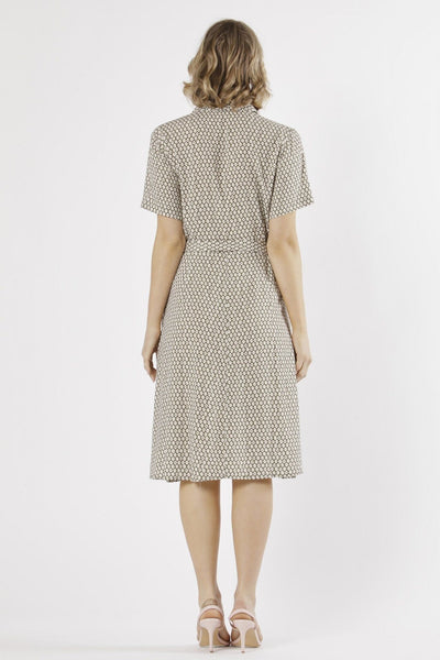 Fate + Becker Casablanca Shirt Dress in Diamond Print - Hey Sara