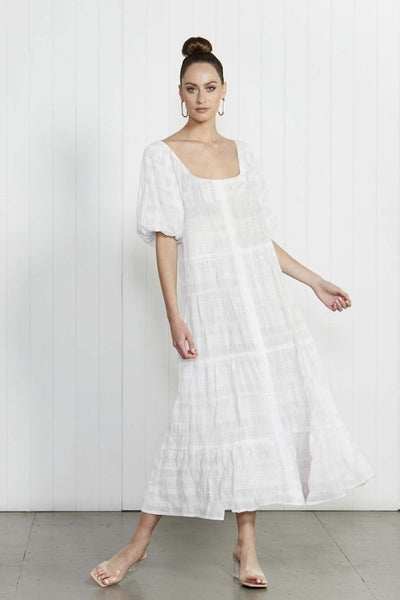 Fate + Becker For You Midi Dress in White - Hey Sara