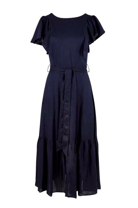 Fate + Becker Got a Feeling Midi Dress in Marine