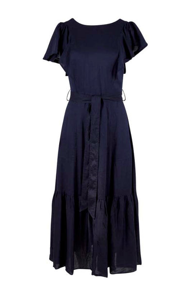 Fate + Becker Got a Feeling Midi Dress in Marine