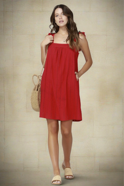 Fate + Becker Here It Comes Shift Dress in Red - Hey Sara