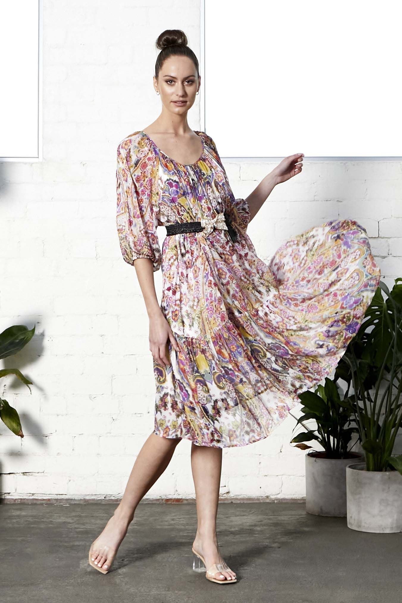 Fate + Becker Joy in Repetition Dress in Paisley - Hey Sara