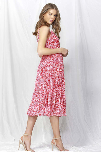 Fate + Becker Lille Pleated Wrap Dress in Positano Print - Hey Sara