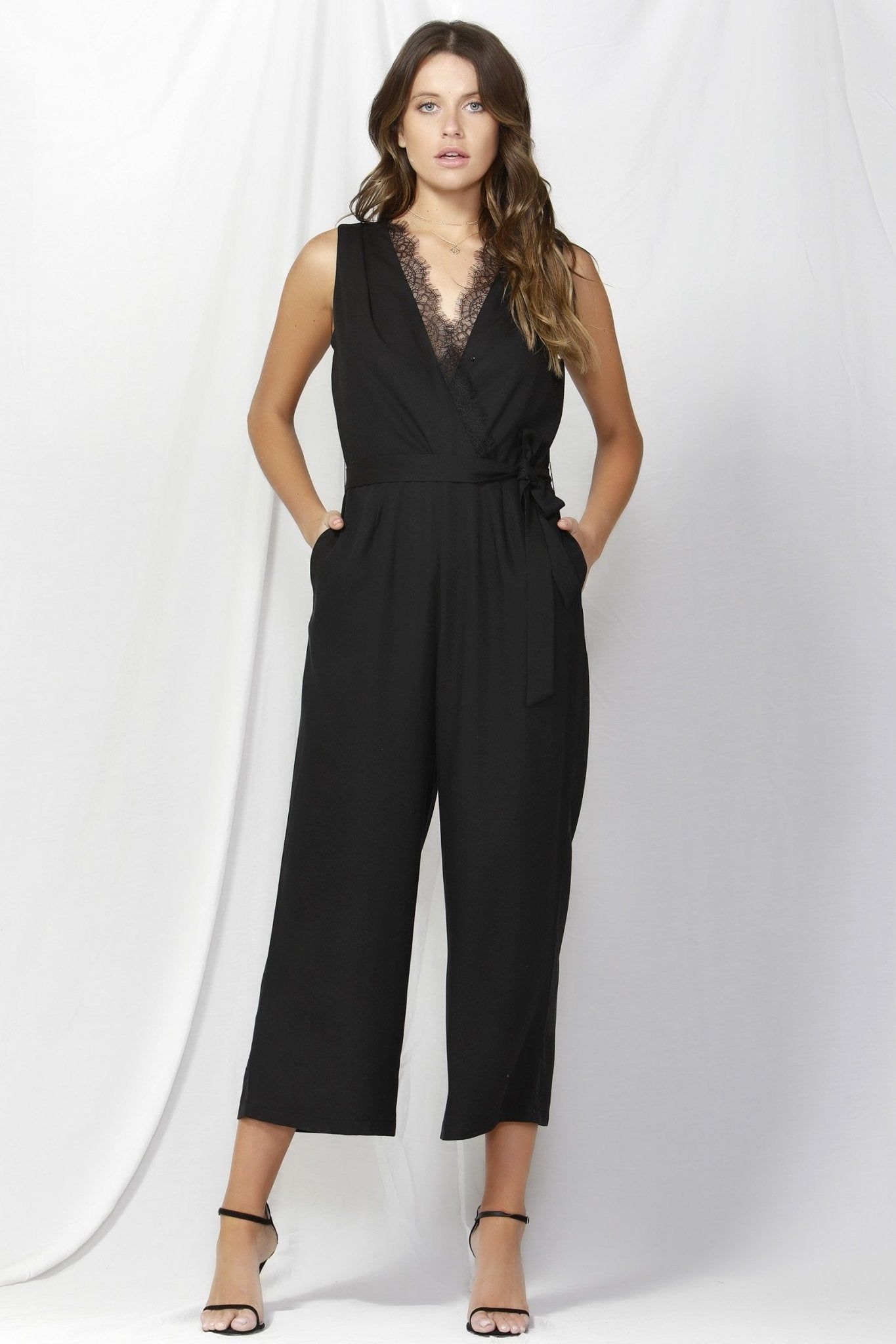 Fate + Becker Madison Jumpsuit in Black - Hey Sara