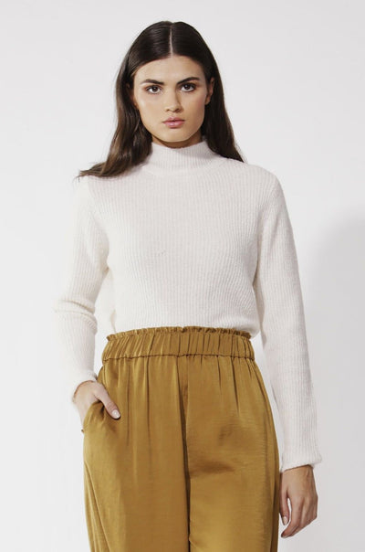 Fate + Becker Marty Turtleneck Knit Jumper in Cream - Hey Sara