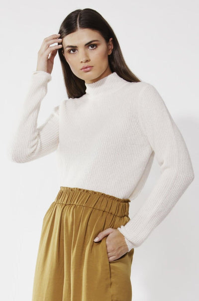 Fate + Becker Marty Turtleneck Knit Jumper in Cream - Hey Sara