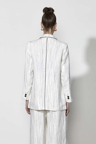 Fate + Becker Modern Love Jacket in Milk Stripe - Hey Sara