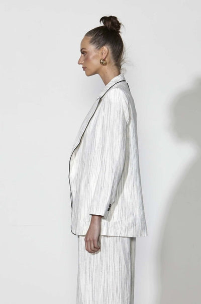 Fate + Becker Modern Love Jacket in Milk Stripe - Hey Sara