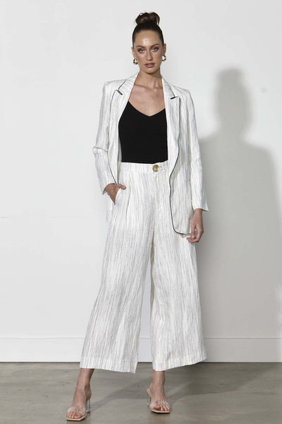 Fate + Becker Modern Love Pant in Milk Stripe - Hey Sara