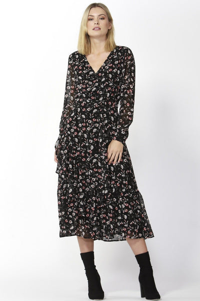 Fate + Becker Nolita Wrap Dress in Floral Print - Hey Sara