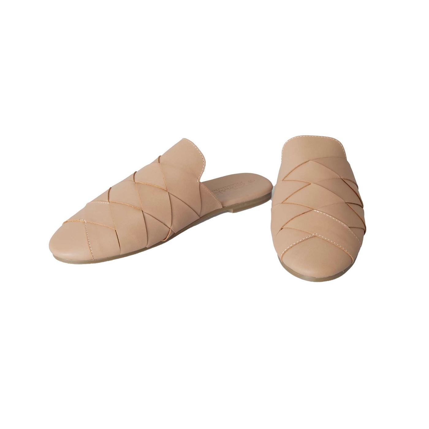 Human Shoes Robin Slide in Natural Leather