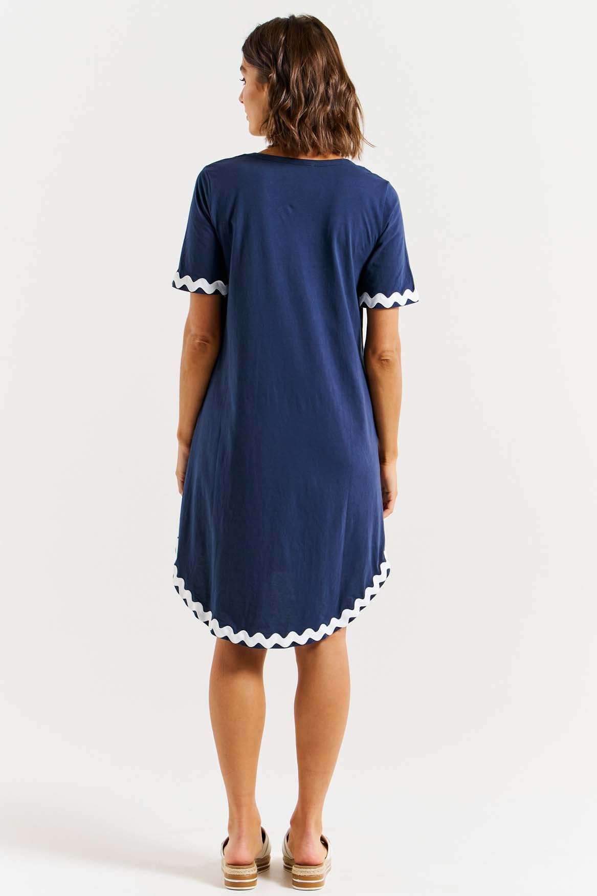 Betty Basics Nyree Dress in Navy White